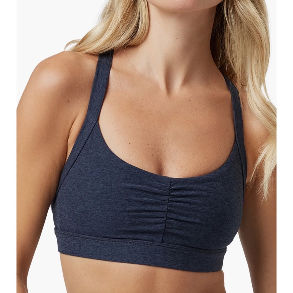 VUORI Elevation Ruched Bra - black heather - Large